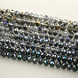 Electroplate Glass Bead Strands, Faceted Rondelle
