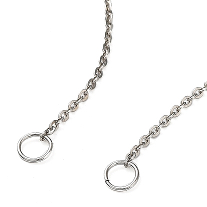 Piezas de collares de cadenas tipo cable de plata esterlina chapadas en rodio, para hacer collares con nombres, con cierres de reasa y sello s925