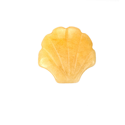 Gemstone Carved Shell Shape Figurines, for Home Office Desktop Feng Shui Ornament