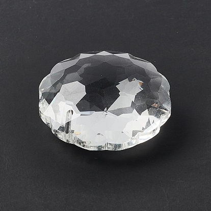 Pendentifs en verre transparent, pour pendentifs suspendus en cristal lustre, facette, fleur