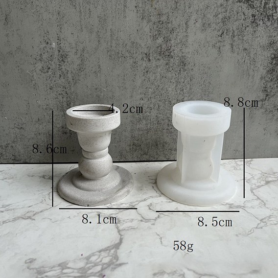 Moldes de silicona para velas de pilar romano diy, para yeso, fabricación artesanal de cemento