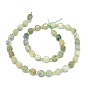 Brins de perles de jade myanmar naturel, avec des perles de rocaille, facette, Toupie, perles de prisme à double pointe