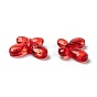 Transparent Acrylic Beads, Faceted, Butterfly, 17x13x5mm, Hole: 2mm