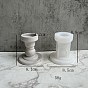 Moldes de silicona para velas de pilar romano diy, para yeso, fabricación artesanal de cemento