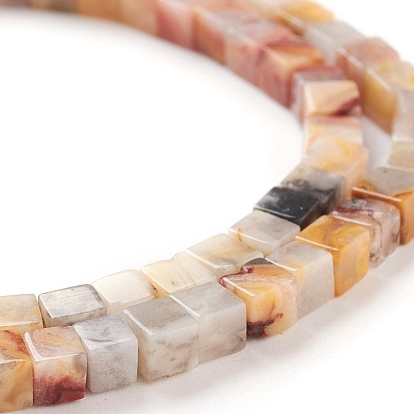 Natural Crazy Agate Beads Strands, Cube