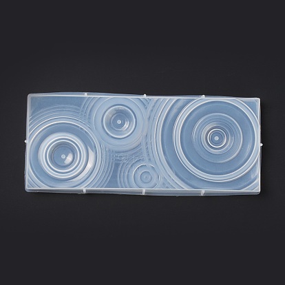 Moldes de silicona con base de exhibición de efecto ondulado rectangular diy, moldes de resina, para resina uv, fabricación artesanal de resina epoxi