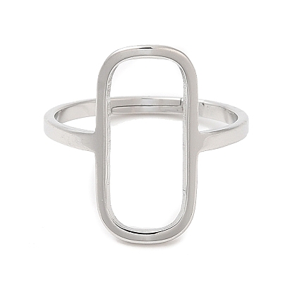 304 полое прямоугольное регулируемое кольцо из нержавеющей стали для женщин