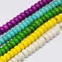 Synthetic Turquoise Beads Strand, Dyed, Rondelle, 10x6mm, Hole: 1mm, about 45pcs/strand, 15.75 inch , 14strands/1000g