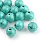 Spray Painted Acrylic Beads, Matte Style, Round