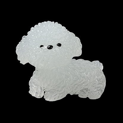 Dog Luminous Resin Display Decorations, Glow in the Dark, for Car or Home Office Desktop Ornaments