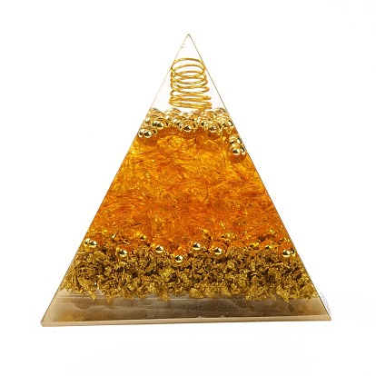 Оргонитовая пирамида, смола указал домашние художественные оформления показа, с натуральным драгоценным камнем и металлической фурнитурой внутри