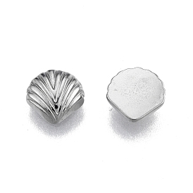 304 inox cabochons, forme coquille