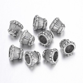 Tibetan Style Alloy Caps, Cadmium Free & Lead Free, Cone, 9mm wide, 8mm long, hole: 2mm