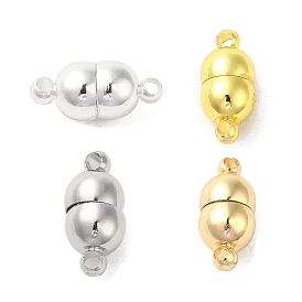 Rack Plating Brass Magnetic Clasps, Long-Lasting Plated