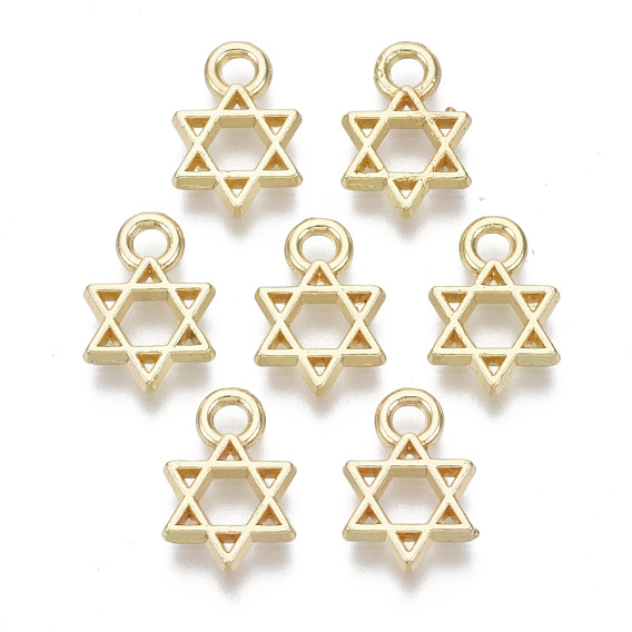 Alloy Charms, for Jewish, Star of David