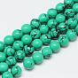 Dyed Synthetic Turquoise Bead Strands, Round