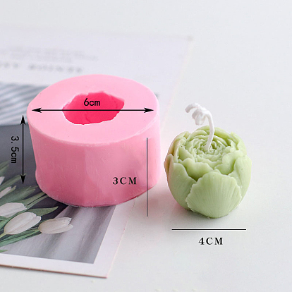 Flower Shape DIY Candle Silicone Molds, Resin Casting Molds, For Scented Candle Making