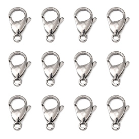 Polished 316 Surgical Stainless Steel Lobster Claw Clasps, Parrot Trigger Clasps