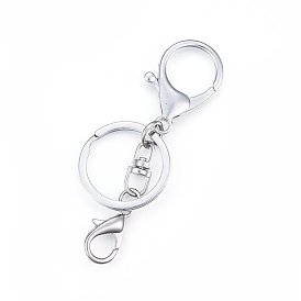 Alloy Keychain Clasp Findings, with Lobster Claw Clasps and Rings