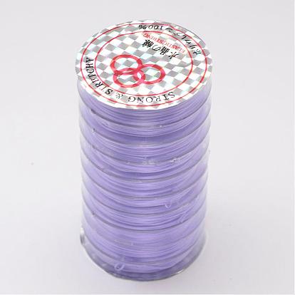 Плоская эластичная кристаллическая струна, эластичная нить для бисера, для изготовления эластичного браслета, 0.8 мм, около 10.93 ярдов (10 м) / рулон