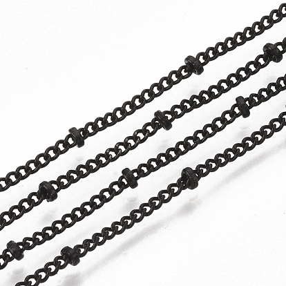 Fabricación de collar de cadena de acera de hierro recubierto de latón, con cierre de langosta