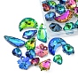 48 piezas 15 colgantes de diamantes de imitación de cristal estilo, corazón y copo de nieve y lágrima y hoja y luna