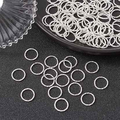 Iron Linking Rings, Textured, Round Ring, Unwelded