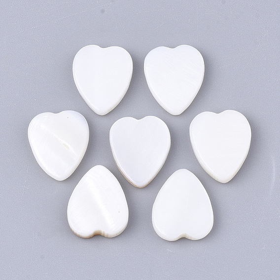 Freshwater Shell Cabochons, Heart
