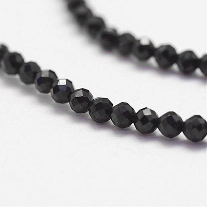 Natural Spinel Bead Strands, Faceted, Round