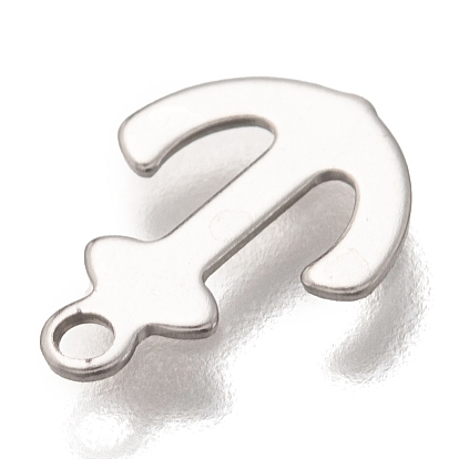 201 Stainless Steel Charms, Laser Cut, Anchor