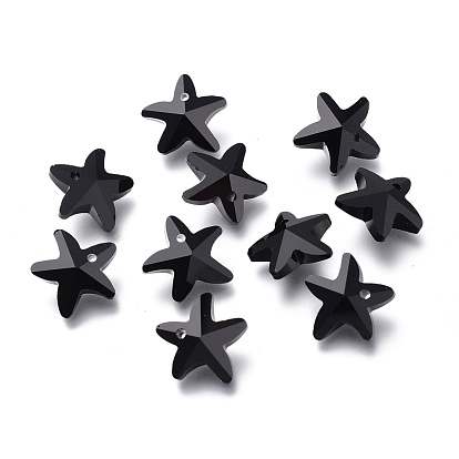 Faceted Glass Charms, Starfish