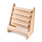 Wood Earring Displays, Earrings Bracelets Holders Organizers, with Faux Suede, Rectangle