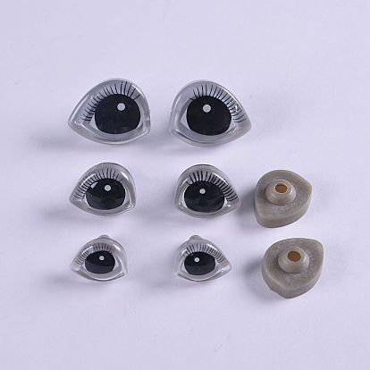 Plastic Safety Craft Eye, with Spacer, for DIY Doll Toys Puppet Plush Animal Making