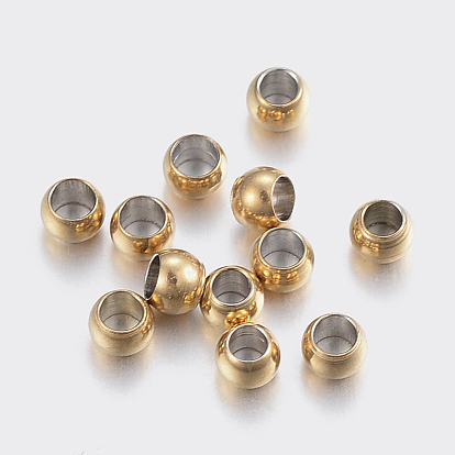 304 Stainless Steel Beads Spacers, Rondelle