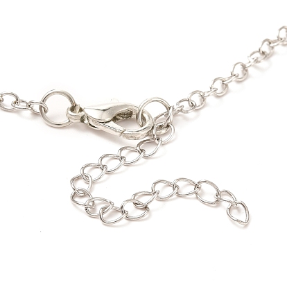 Conjuntos de collares pendientes de corazón de aleación de chapado en rack, collares magnéticos para parejas, con cadena de cable de latón