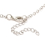 Ensembles de colliers pendentif coeur en alliage de placage de crémaillère, colliers magnétiques couples, avec chaîne en laiton