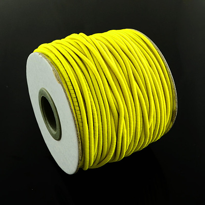 Cordón redondo elástico, con exterior de nylon y el caucho en el interior, 2 mm, aproximadamente 43.74 yardas (40 m) / rollo