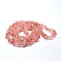 Cherry Quartz Glass Chip Beads Strands, 3~8x3~8mm, Hole: 1mm, about 34 inch