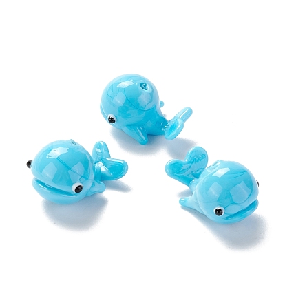 Handmade Lampwork Beads, Whale Shape