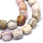Rose naturel perles d'opale brins, ovale