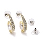Pendientes de tuerca en espiral con perlas de imitación, pendientes de diamantes de imitación de cristal con pasador de plata esterlina 925 para mujer