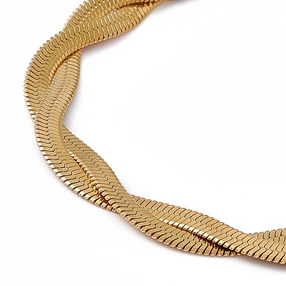 304 bracelet chaîne en corde torsadée en acier inoxydable pour hommes femmes