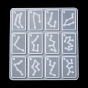 Moldes de silicona para colgantes rectangulares de doce constelaciones, moldes de resina, para resina uv, fabricación de joyas de resina epoxi