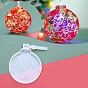 DIY Christmas Lights Silicone Molds, Resin Casting Molds, Clay Craft Mold Tools, Flat Round with Snowman Pattern