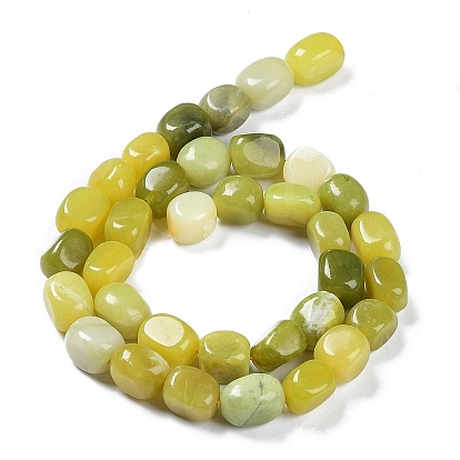 Natural Lemon Jade Beads Strands, Nuggets Tumbled Stone