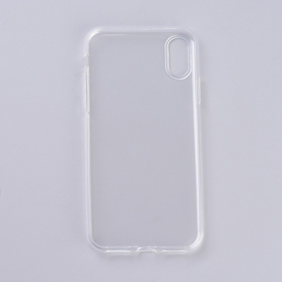 Étui transparent pour smartphone en silicone blanc bricolage, fit pour iphonex (5.8 pouces), pour bricolage résine époxy versant cas de téléphone