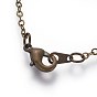Brass Cable Chain Necklaces, 1.5x2mm