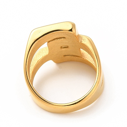 Ion Plating(IP) 304 Stainless Steel Finger Rings for Women Men, Wide Band Rings