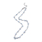 Collar de cadena de eslabones de plástico mal de ojo, 304 joyas de acero inoxidable para mujer