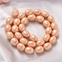 Un poli rangées de perles coquille de nacre ovale année